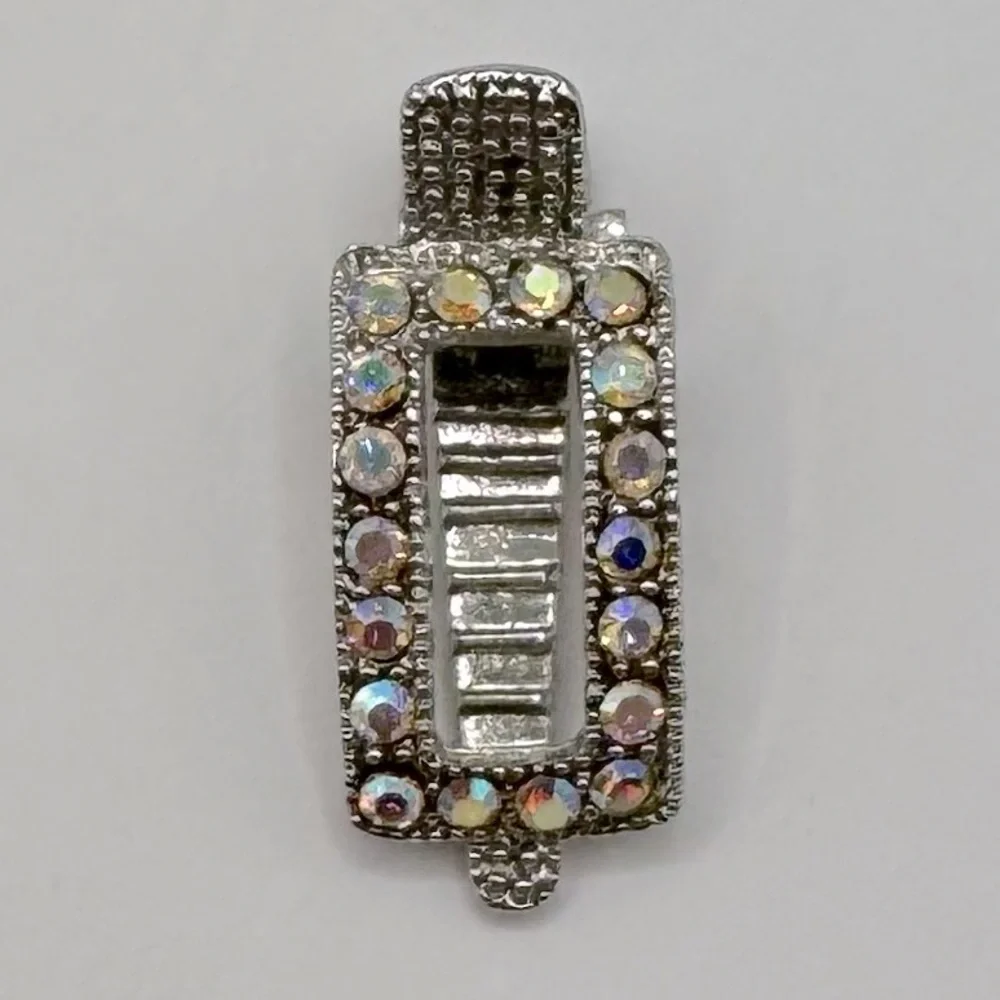 VINTAGE Aurora Borealis Crystal Hair Clip